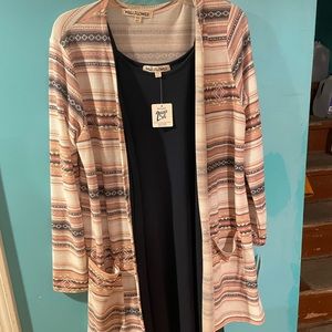 2 piece dress with cardigan
